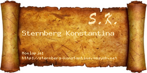 Sternberg Konstantina névjegykártya
